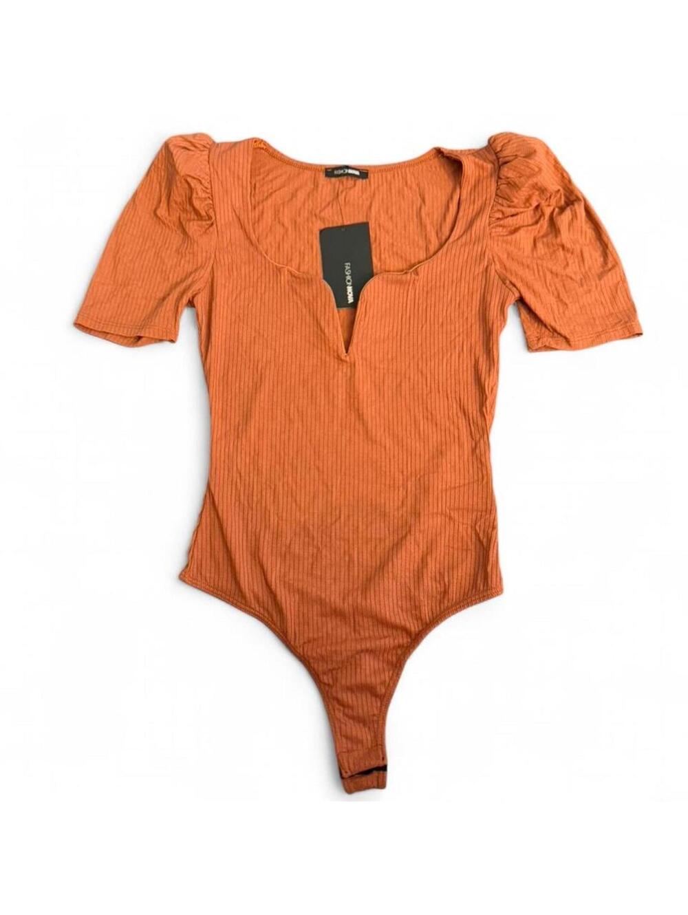 Fashion Nova Women's Orange Bodysuit